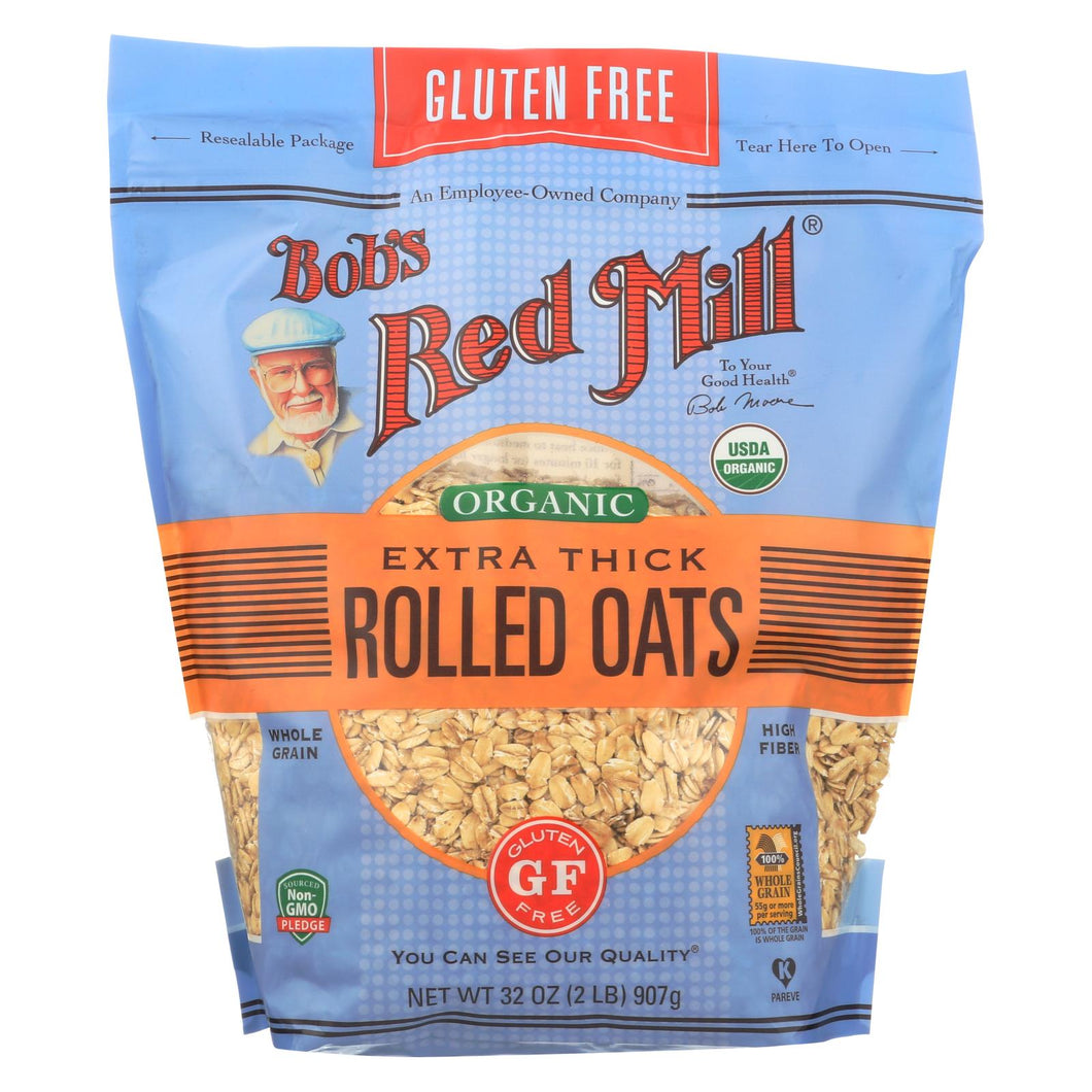 Bob's Red Mill - Organic Thick Rolled Oats - Gluten Free - Case Of 4-32 Oz