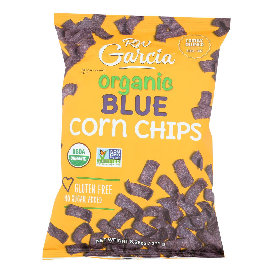 R. W. Garcia Organic Blue Corn Chips - Case Of 12 - 8.25 Oz