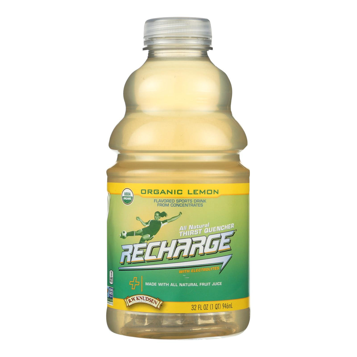 Rw Knudsen Pet Recharge Organic Lemon Juice  - Case Of 6 - 32 Fz