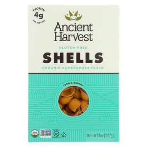 Ancient Harvest Organic Gluten Free Quinoa Supergrain Pasta - Shells - Case Of 12 - 8 Oz