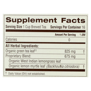 Traditional Medicinals Organic Golden Green Tea - 16 Tea Bags - Case Of 6