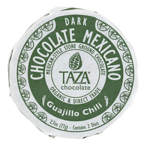 Taza Chocolate Organic Chocolate Mexicano Discs - 50 Percent Dark Chocolate - Guajillo Chili - 2.7 Oz - Case Of 12