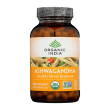 Organic India Ashwagandha Capsules - Bottle - 180 Vege Capsules