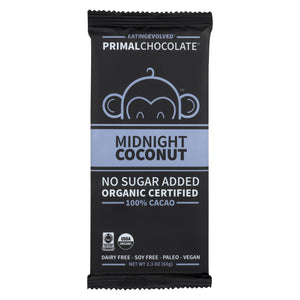 Eating Evolved Chocolate Bar - Midnight Coconut - Case Of 8 - 2.5 Oz.