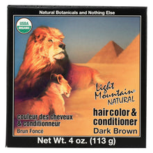 Light Mountain Organic Hair Color And Conditioner - Dark Brown - 4 Oz