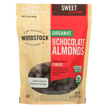 Woodstock Organic Dark Chocolate Almonds - Case Of 8 - 6.5 Oz.