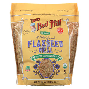 Bob's Red Mill - Organic Flaxseed Meal - Brown - Case Of 4 - 32 Oz