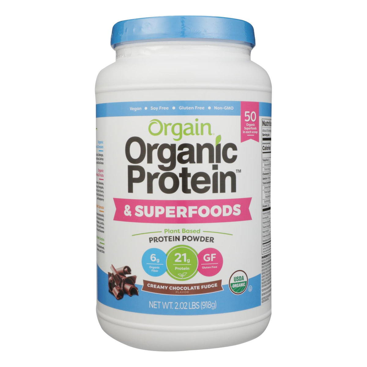 Orgain - Protein Powder Plnt Ch Fud - 1 Each - 2.02 Lb