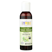 Aura Cacia - Organic Aromatherapy Sweet Almond Oil - 4 Fl Oz