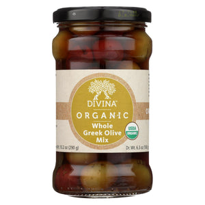 Divina - Organic Greek Mixed Olives - Case Of 6 - 6.35 Oz.