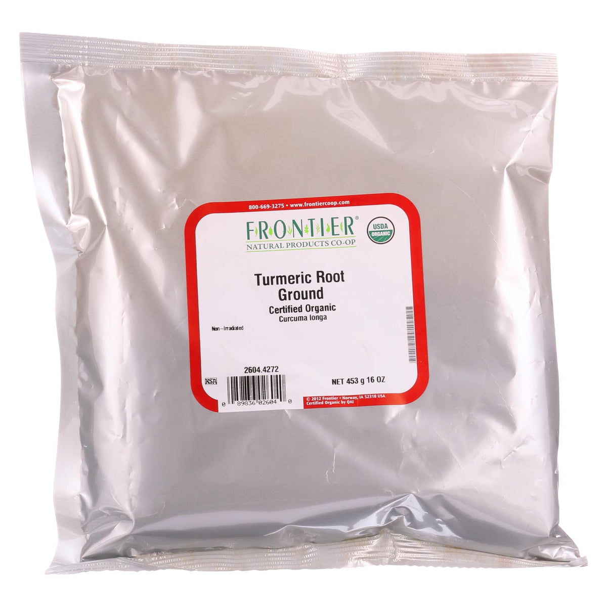 Frontier Herb Turmeric Root - Organic - Powder - Ground - Bulk - 1 Lb