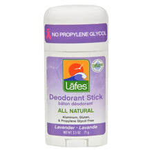 Lafe's Natural Body Care Natural And Organic Deodorant Stick - Lavender - 2.5 Oz