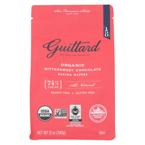 Guittard Chocolate Baking Wafers - Organic - 74% Bittersweet - Case Of 8 - 12 Oz