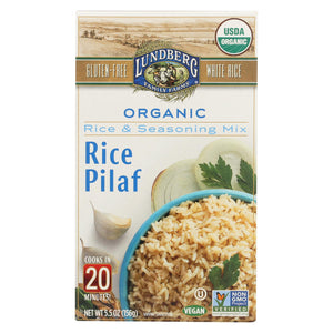 Lundberg Family Farms - Rice And Seasoning Mix - White Rice Pilaf - Case Of 6 - 5.50 Oz.