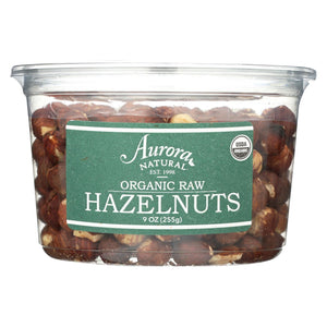 Aurora Natural Products - Organic Raw Hazelnuts - Case Of 12 - 9 Oz.