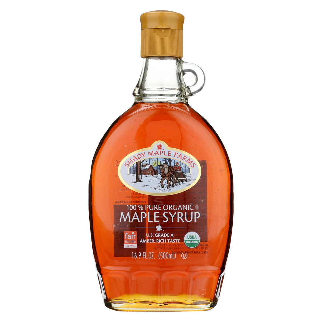 Shady Maple Farms 100 Percent Pure Organic Maple Syrup - Case Of 12 - 16.9 Fl Oz.