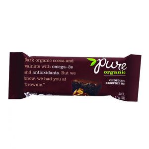 Pure Organic Pure Fruit And Nut Bar - Organic - Chocolate Brownie - 1.7 Oz Bars - Case Of 12